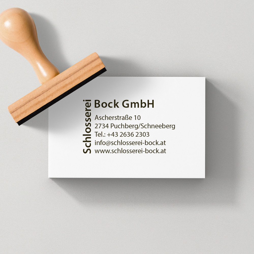 Stempel-Design Schlosserei Bock