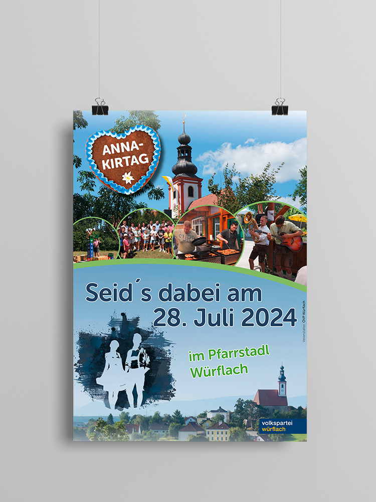 Printdesign: Flyer für Gemeinde Würflach