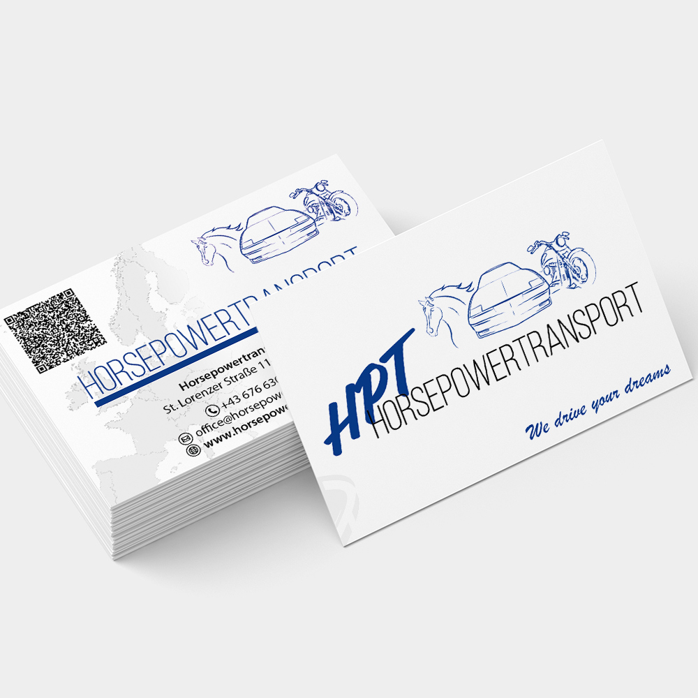 Visitenkarte Horsepowertransport - Design von Heck Medien Design