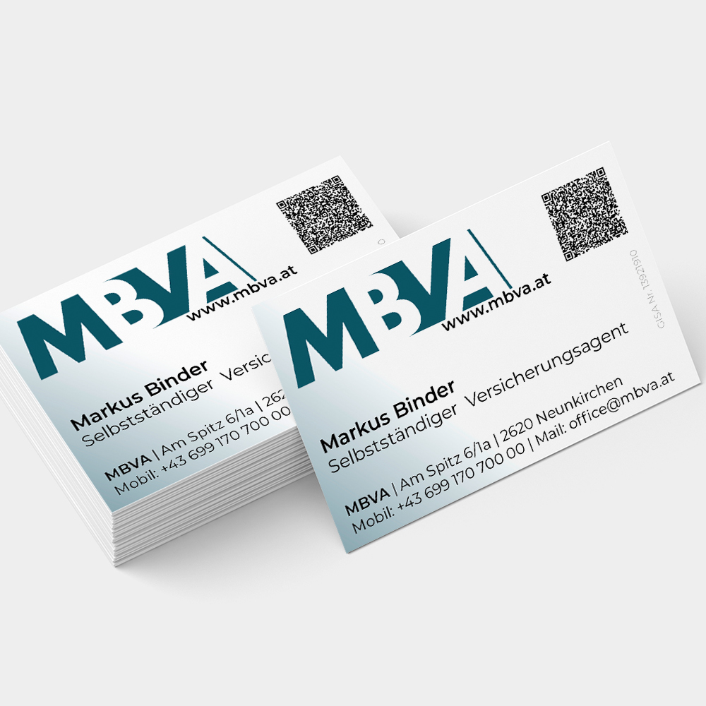 Visitenkarte MBVA - Design von Heck Medien Design