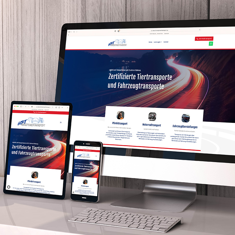 Website für Horsepowertransport