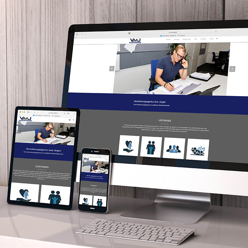Webdesign für Versicherungsagentur Auer Jürgen