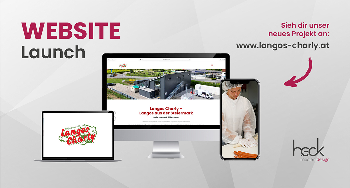 Webdesign für Langos Charly von Heck Medien Design